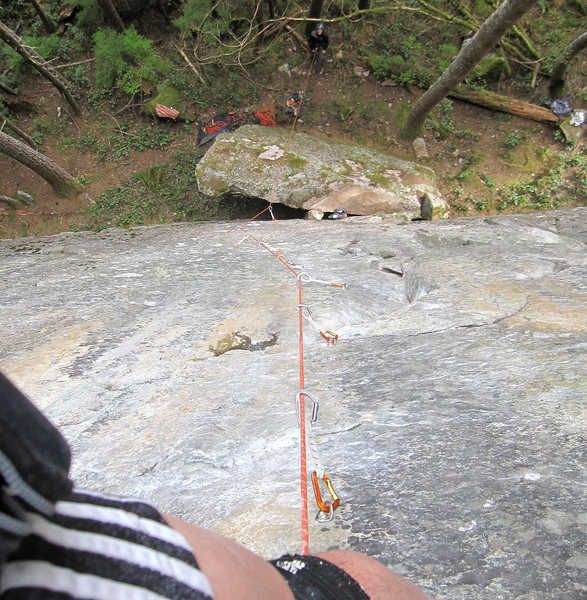 Some nice positive edges on The Black Flag of the Schwarzer Kamin (5.10+).