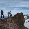 Right before stepping onto the Emmons Glacier, below Camp Schurman.