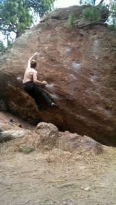 Going for the left throw.