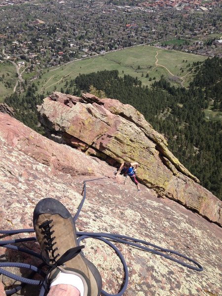 Meaghan follows the N Ridge. 