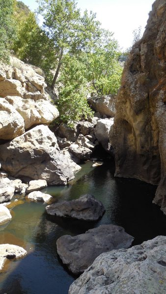 Below the dam