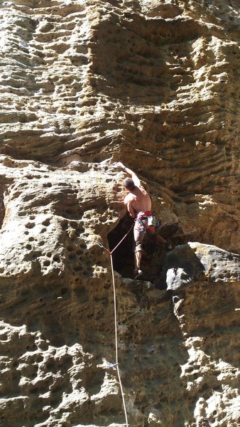 Myself pulling out of the hueco on Supafly.