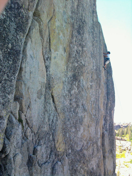 Angie Price @ crux. Thin hands/loose fingers for shorty.