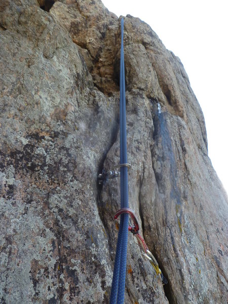 The crux crack area.