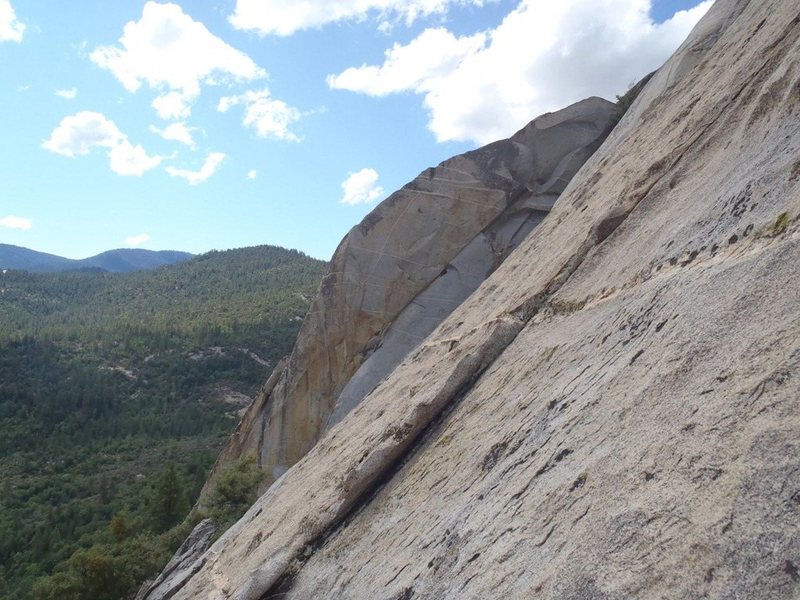 View across the slab which is a good formation to look for on the approach.