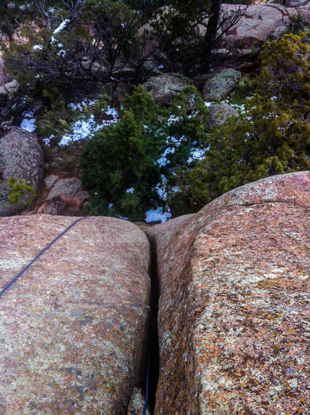 Looking down from the top of "Little Bighorn". 