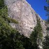 derrick lindsay on shangri-la 5.10-, rediscovery dome, bowman lake, ca.