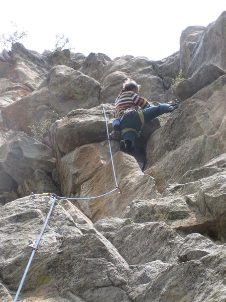 Mark pulling through first rib crux.