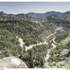 South End of Cactus Cliff and Spiney Ridge as seen from The Bank Campground.