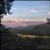 Moonrise at sunset; view from descent- at the end of another great day