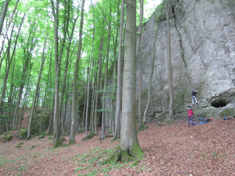 Another view of Hartensteiner Wand, taken from the right side. I'm in Trimmpfad, which is pretty far right.