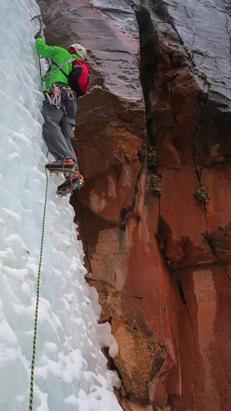 1st ice step, leading into the canyon