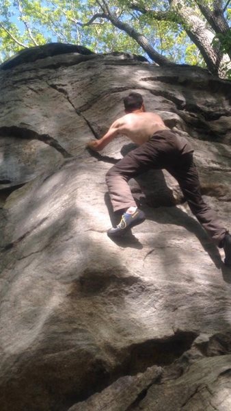 Chimney rock bouldering