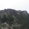 West end of the Meadow Mound offers some face climbs on steep slabs.