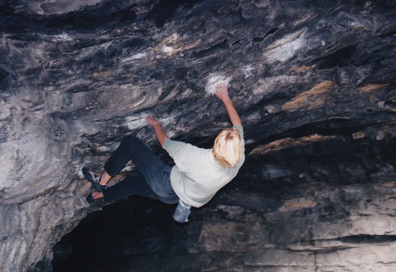 Bouldering in Bone Cave.