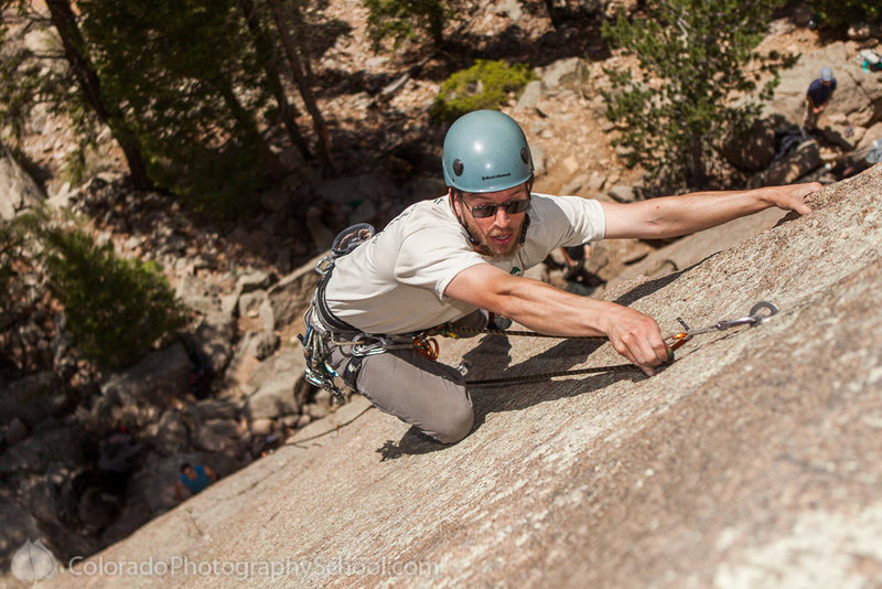 Brian clipping the last bolt.