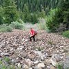 We accidentally left the trail on the way back and had to hike down all these rocks.  I recommend paying attention as you come up so you dont get lost!