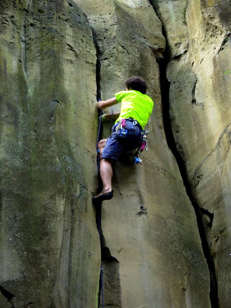 Climbing the awesome fistcrack
