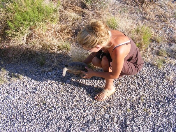 Me and a turtle friend.