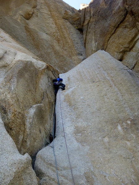 Pitch 2 with the overhanging flake above