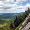 Views are superb! This is the first slab you'll encounter once you are through the climber's path. There are two fixed lines here. 