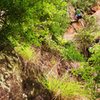 RED WALL<br>
<br>
Basic Training (5.8) Trad<br>
<br>
Crowders Mountain State Park, North Carolina