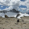 Jeff enjoying view of Mt. Conness North Face and North Ridge.  Gotta do the North Ridge route soon.