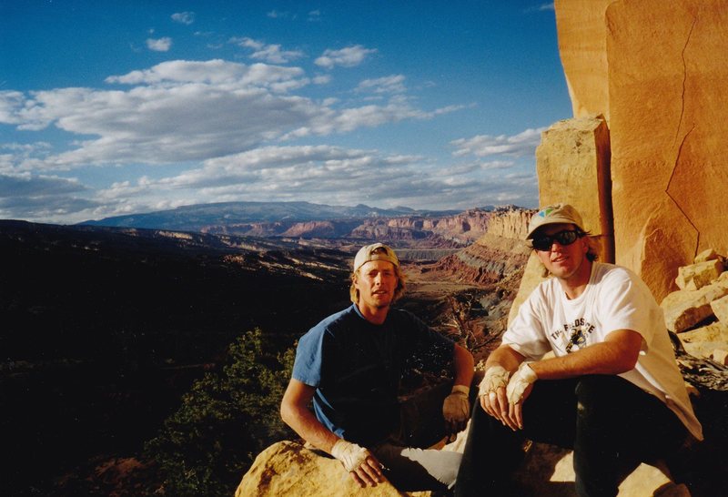 Ron and I at the base of the wall. Miss you Ron.