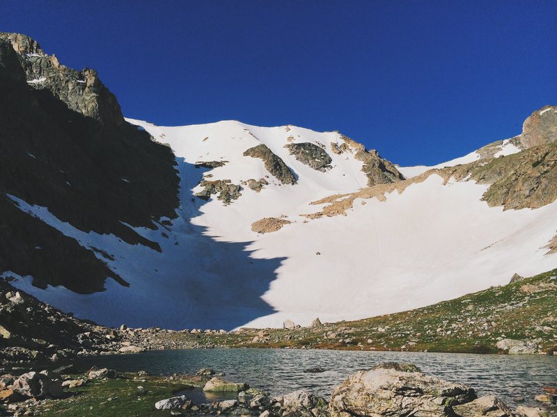 Looking up at the Ptarmigan Glacier. June 14, 2014. 