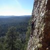 top roped to clean, enjoy the really cool view! 