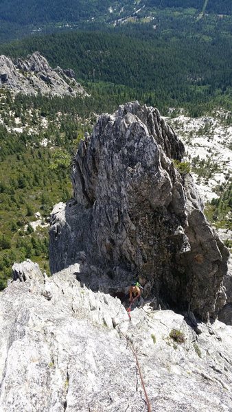 the last belay before the top