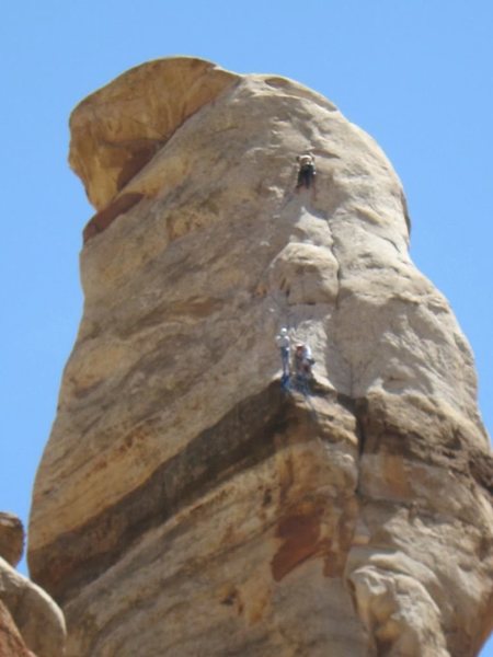 Tall climber for the second pitch is a concideration