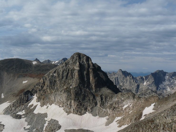 Looking at the North Face of Mt. Toll from the traverse from Paiute.