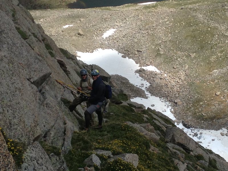 Josh and Casey at the top of pitch 5.