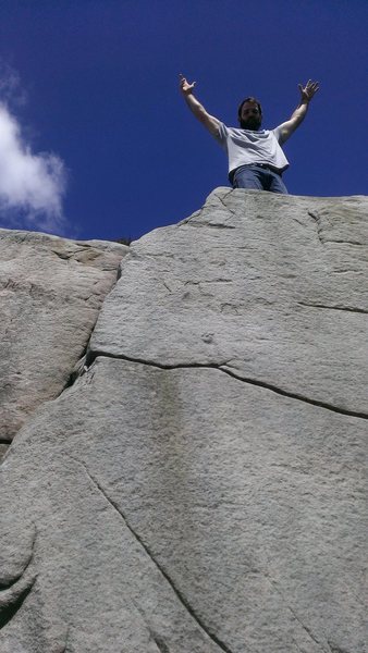 The arete on the right.