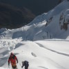 Climbers below us on the last pitch of the normal route on Huayna Potosi.