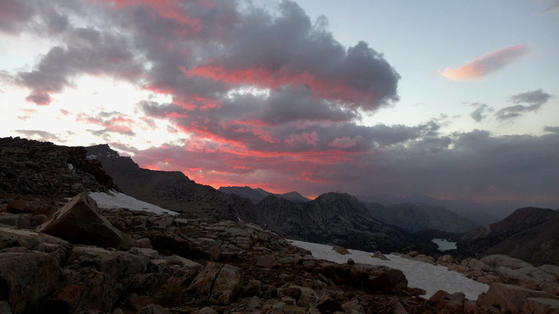 sunset from Bishop Pass