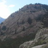 East face if Monitor Rock from across the hill.