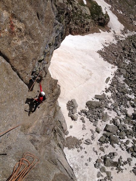 Brent Butler following the second crux pitch.