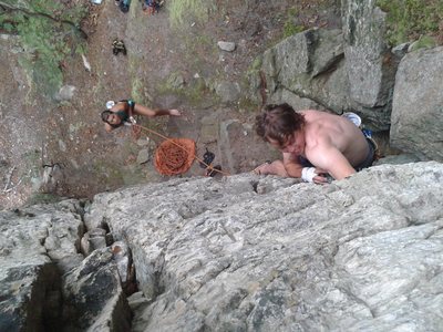 Rock Climbing in White Rocks, South Central PA