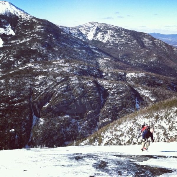 Trekking up the dome