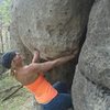 Linds getting her boulder on