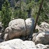 Looking down onto the Camelot Crag, Castle Rock Area