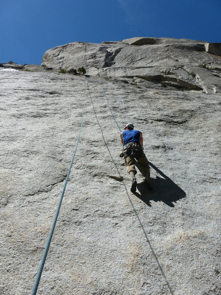 Ryan climbing Mountaineers Route.