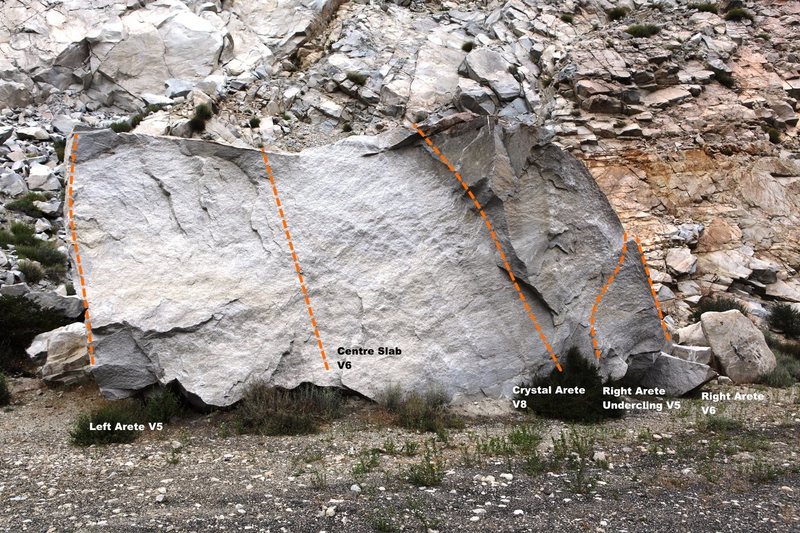 395 Boulder Main Face Topo