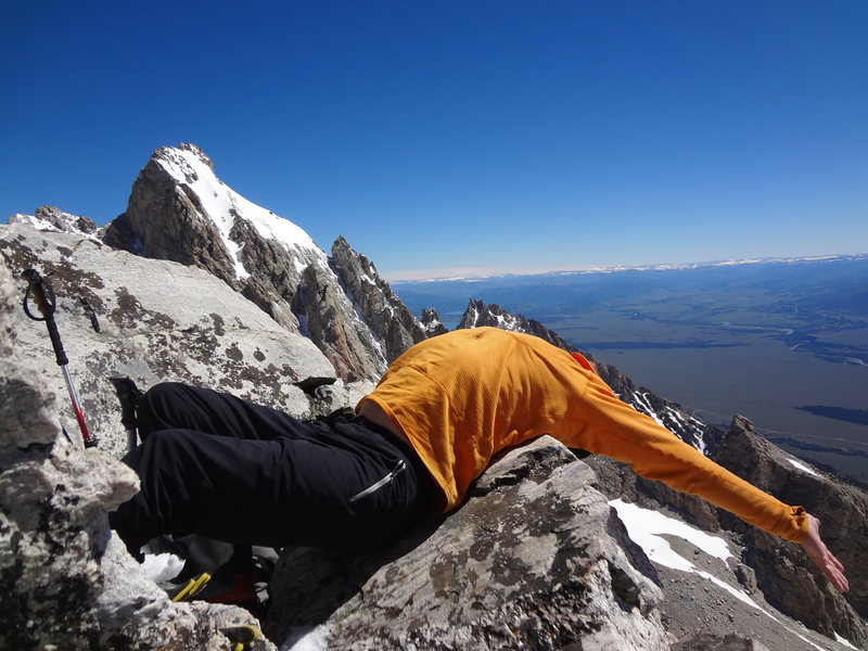 Middle Teton via southwest couloir. July 2014