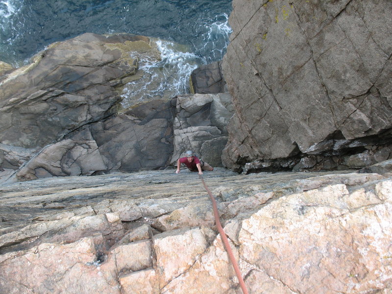 Looking down Wonder Wall at low tide