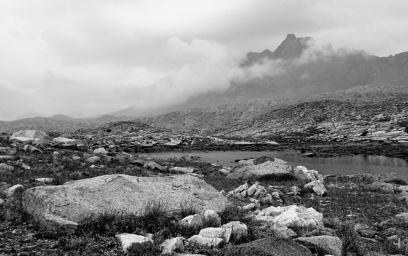 Mt Humphreys emerging from the storm clouds