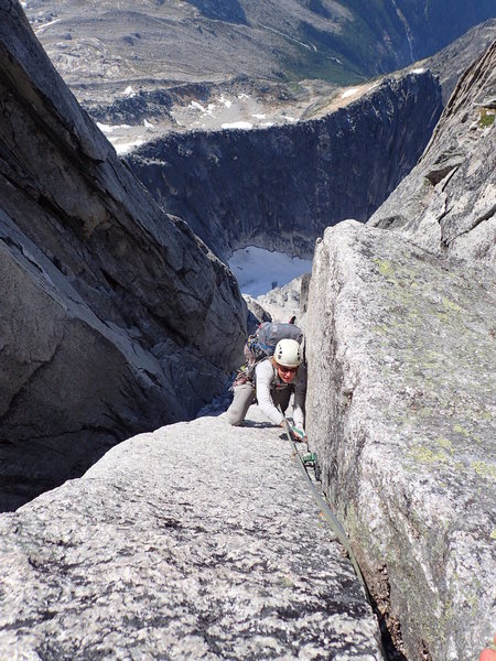 Top of the crux pitch.