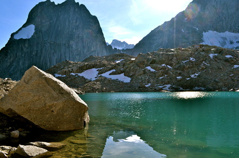 Accommodations in the Bugaboos include a four star swimming pool 